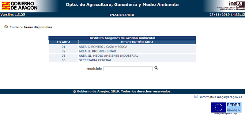 Imagen del acceso al buscador de expedientes en Exposición Pública en plazo de alegaciones