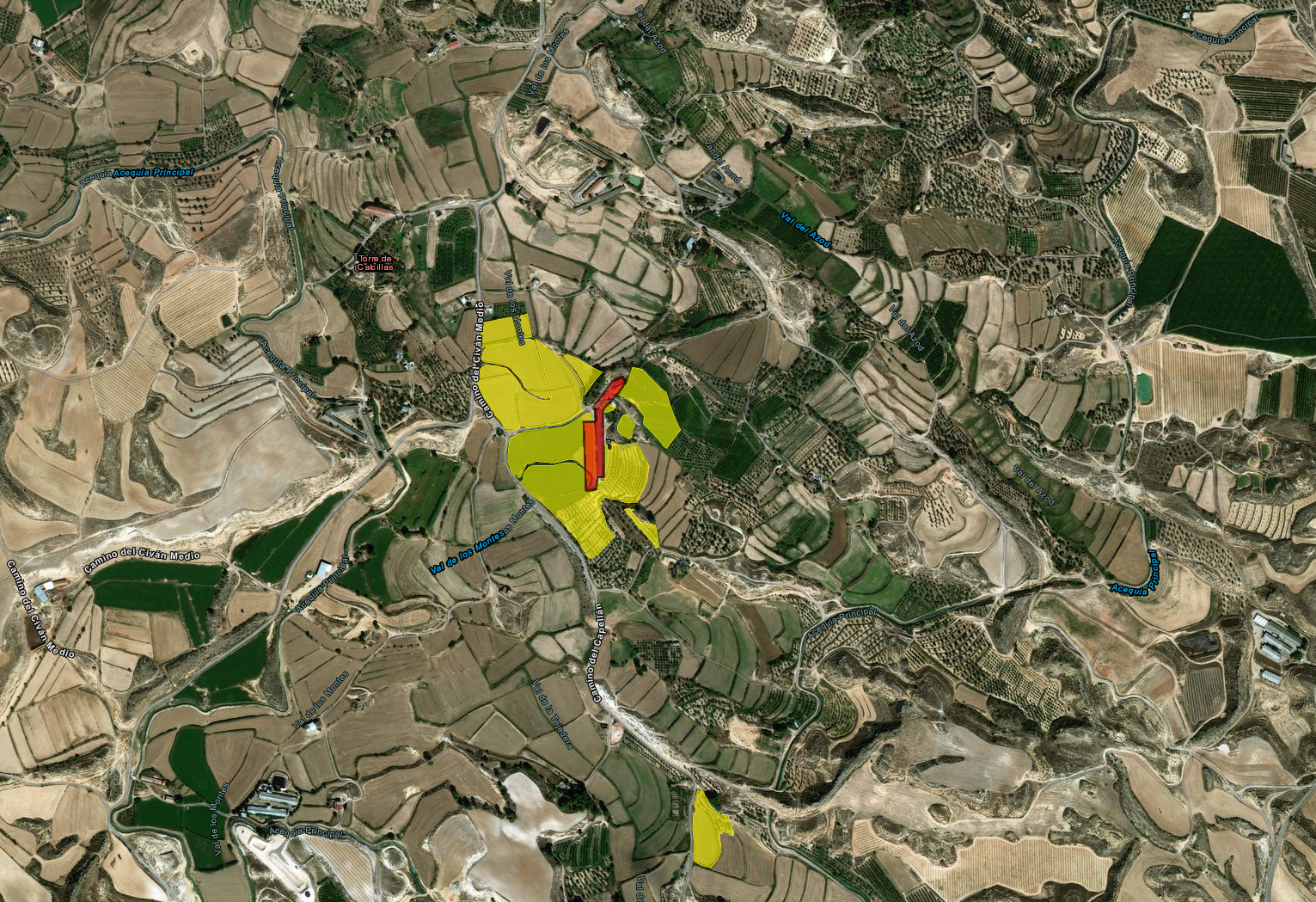 Imagen que representa una porción de mapa generada con el visor INFOSIG