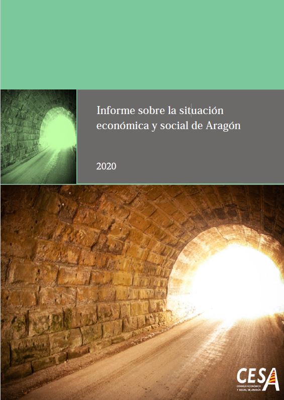 Portada del Informe socieconómico y social de Aragón. 2020