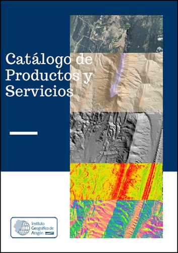Portada del Catálogo de Productos y Servicios publicado por el Instituto Geográfico de Aragón