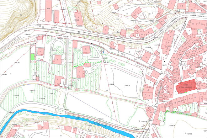 Mapa topográfico del municipio de Gea de Albarracín (Teruel)