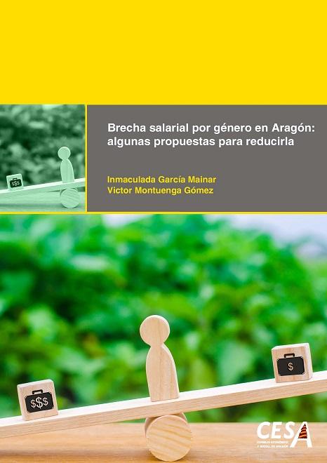 Portada del estudio: Brecha salarial por género en Aragón