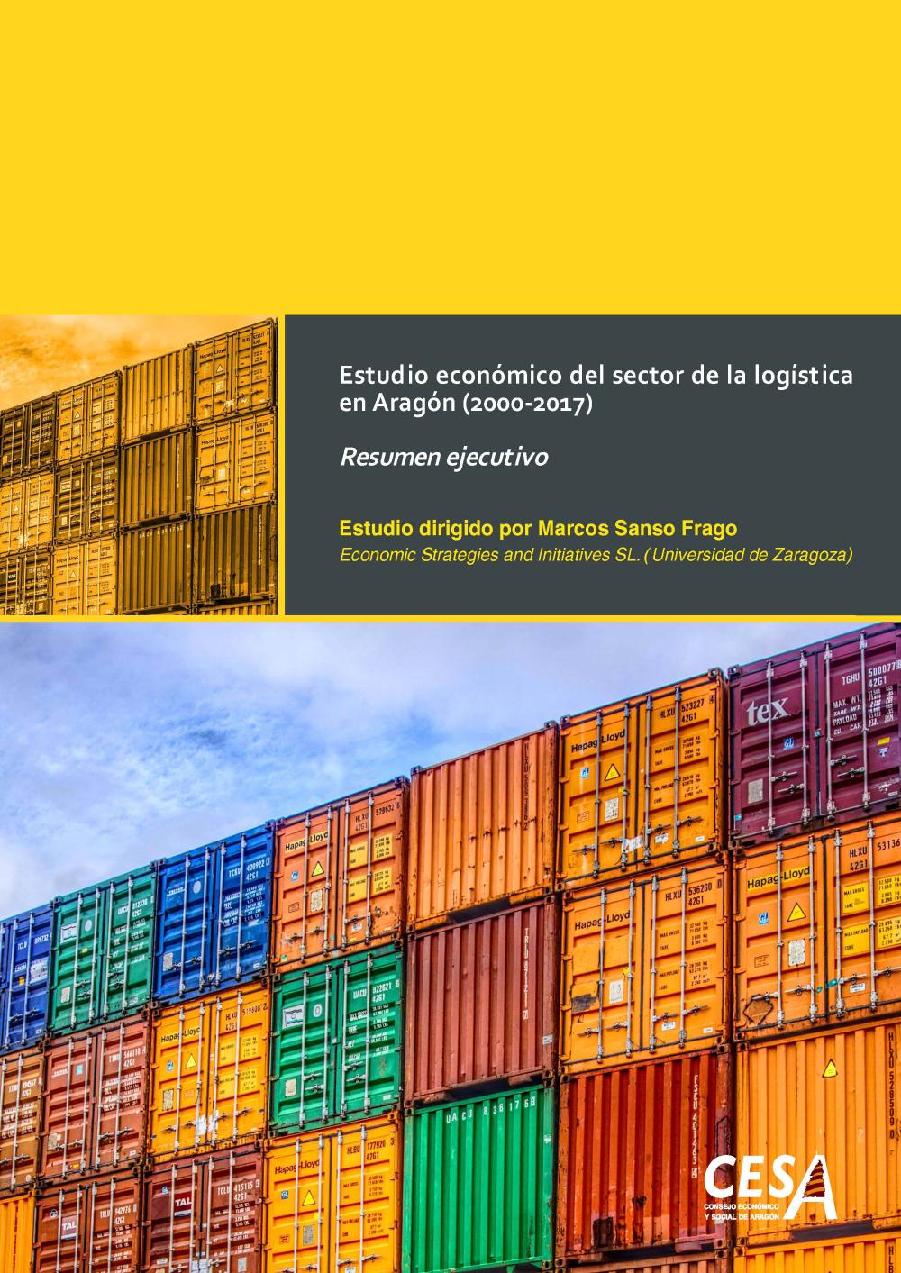 ​​​Portada Estudio económico del sector de la logística en Aragón (2000-2017)