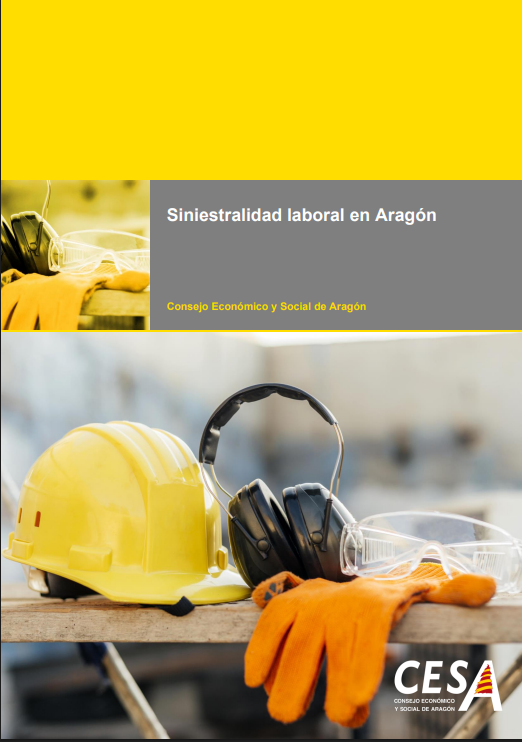 Portada del estudio sobre siniestralidad laboral en Aragón del CESA