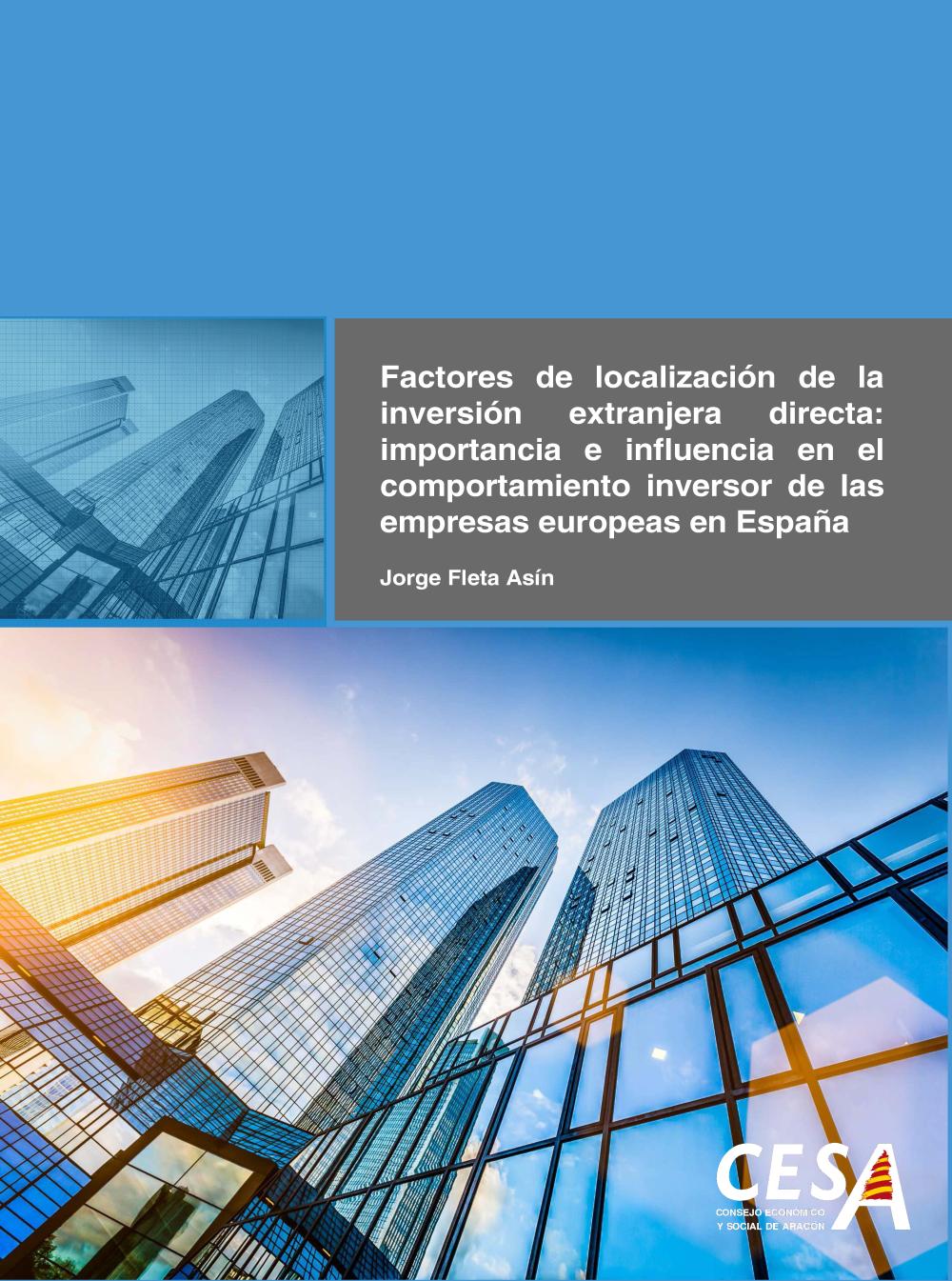 Portada de la tesis: Factores de localización de la inversión extranjera directa