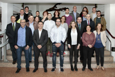 Imagen de grupo de los representantes de las empresas candidatas a los Galardones Europeos a las Buenas Prácticas 2017.