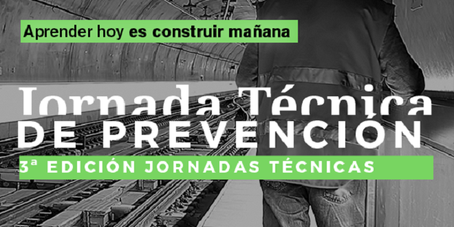 Imagen de un trabajador en un túnel con el texto