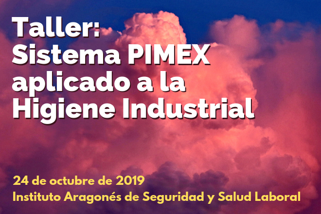 Taller: sistema PIMEX aplicado a la Higiene Industrial. 24 de octubre de 2019. Instituto Aragonés de Seguridad y Salud Laboral.