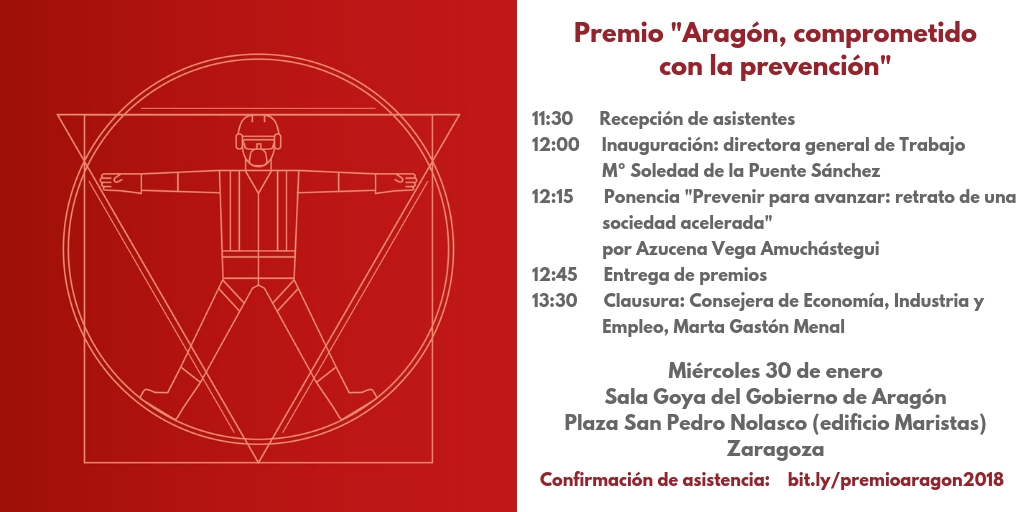 Programa del acto de entrega del Premio Aragón 2018