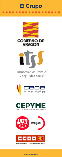 Logotipos de los componentes del Grupo de Riesgos Psicosociales