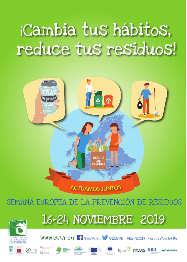 Póster de la Semana Europea de la Prevención. Actuamos juntos