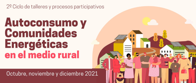 Cartel del ciclo de talleres Autoconsumo y comunidades energéticas en el medio rural