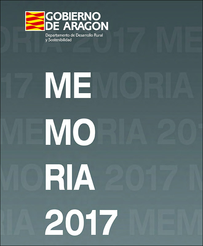 Portada de la Memoria de actuaciones del Departamento de Desarrollo Rural y Sostenibilidad, año 2017