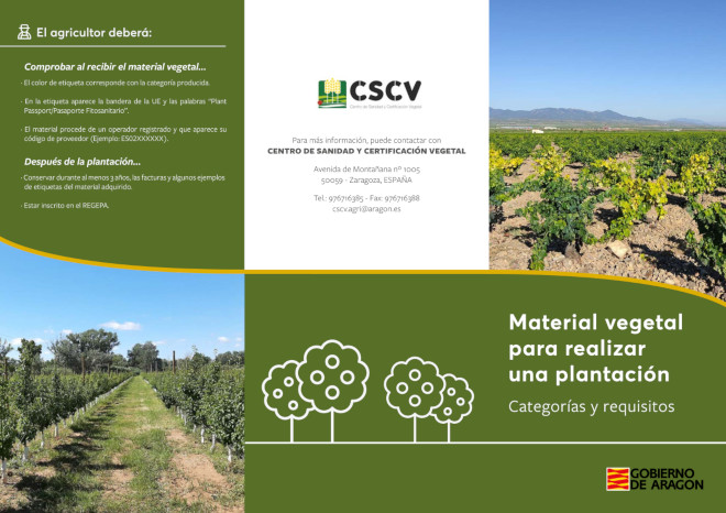 Portada del folleto Material vegetal para realizar una plantación