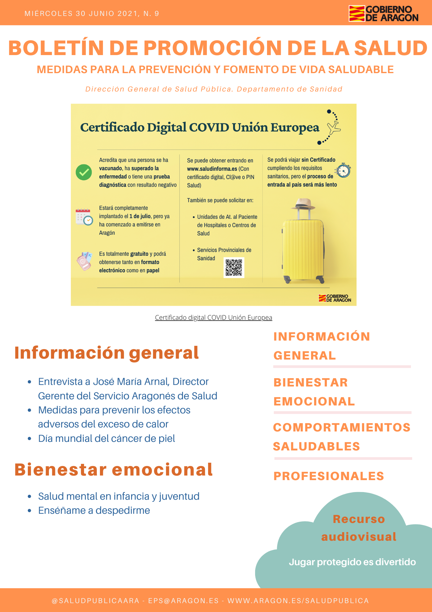 Portada del último número del Boletín de Promoción de la Salud