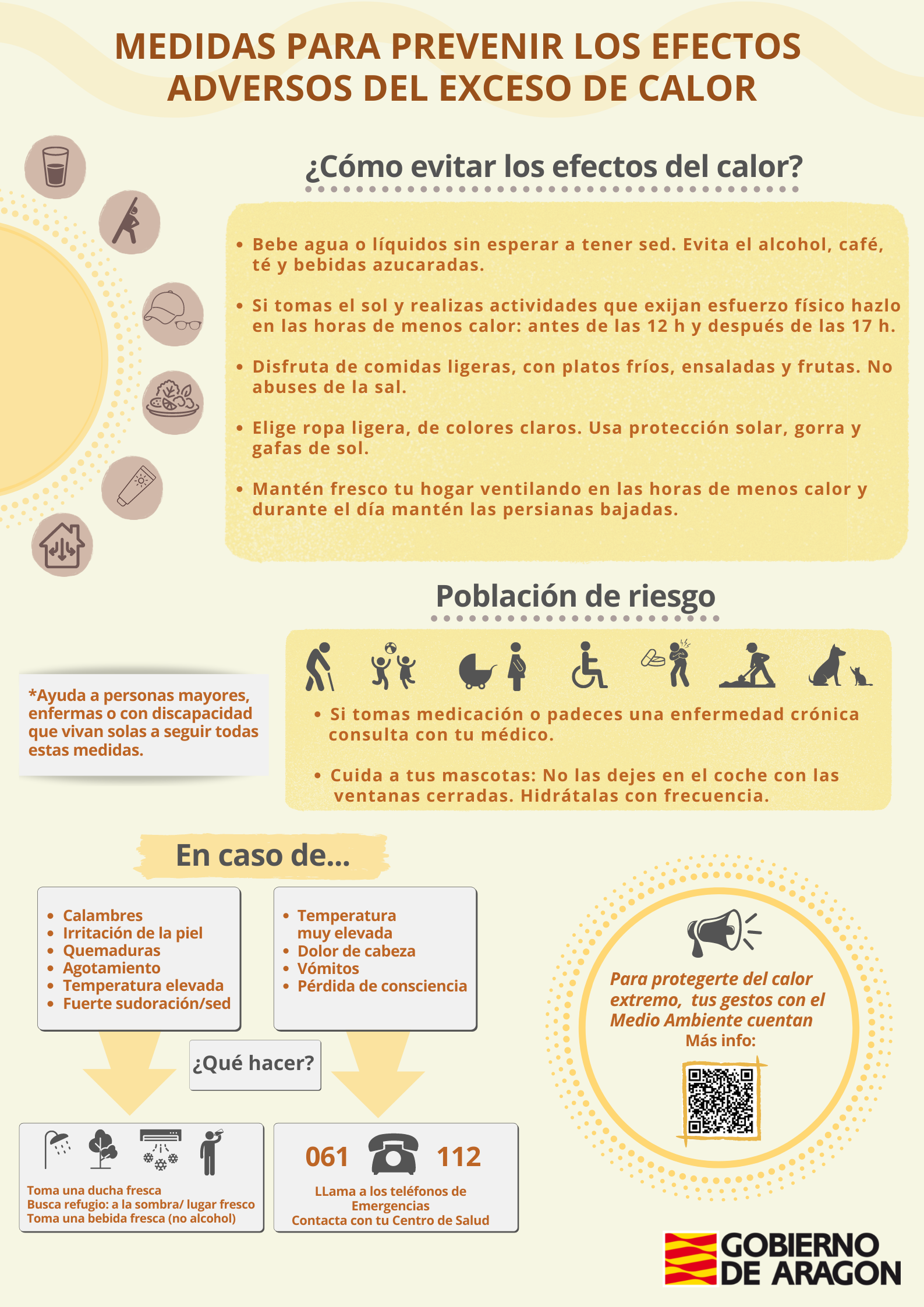 Medidas para prevenir los efectos adversos del exceso de calor