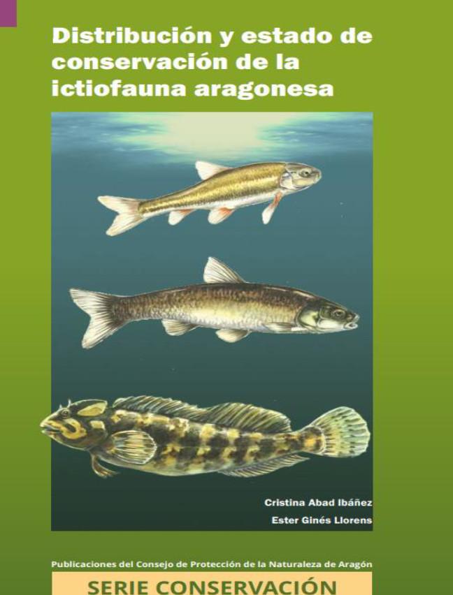 Portada de la publicación Distribución y estado de conservación de la ictiofauna aragonesa