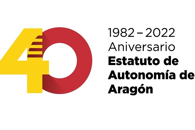 Logotipo conmemorativo del 40 aniversario del Estatuto de Aragón