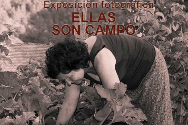 Cartel de la exposición fotográfica Ellas son campo