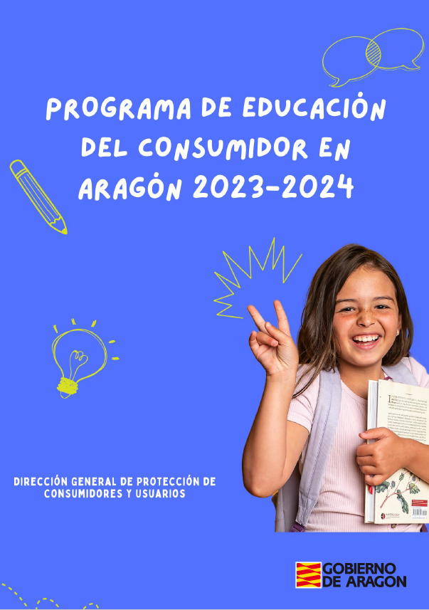 Cartel del Programa de educación del consumidor en Aragón
