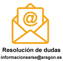 Correo electrónico de contacto informacionearse@aragon.es para comunicar dudas sobre las ayudas