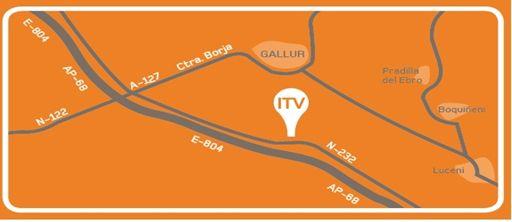 Plano de situación de la estación de ITV de Gallur