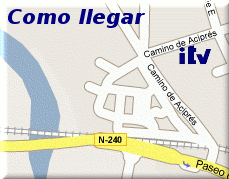 Plano de situación de la estación de ITV de Monzón