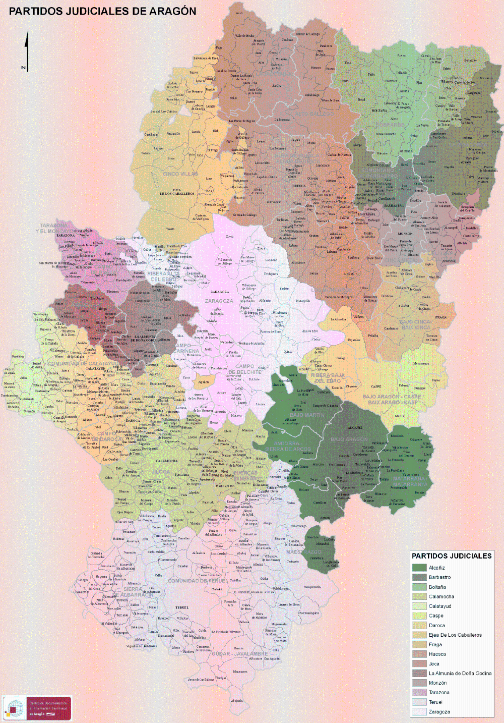 Mapa de partidos judiciales. A continuación, se incluye en el texto la información más relevante del mapa