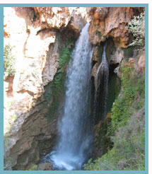 Imagen del Salto de la yegua en el río de Los Amanaderos  del río Turia