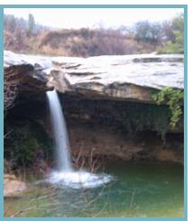 Imagen del Barranco de Cerveruela en el río Arba de Biel.