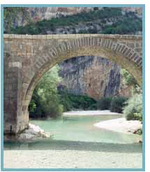 Imagen de el Puente de Villacanal del río Vero