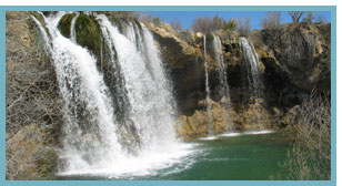 Imagen del Salto del Molino de San Pedro  en el Río Cabriel