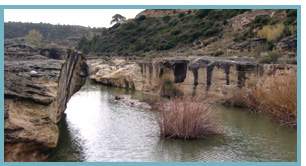 Imagen del Salto de la Cueva en el río Guadalope.