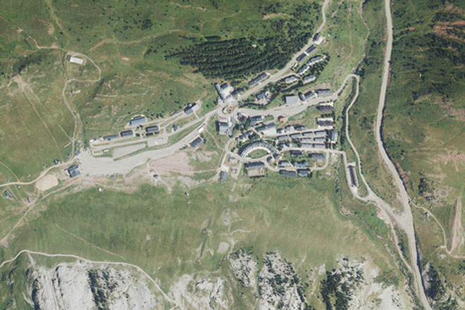 Vista de la localidad de Candanchú (Huesca)