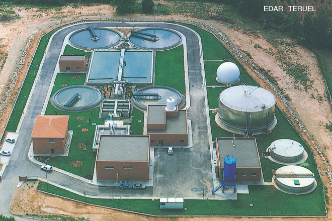 Imagen de las instalaciones de la Estación depuradora de aguas residuales de Teruel.