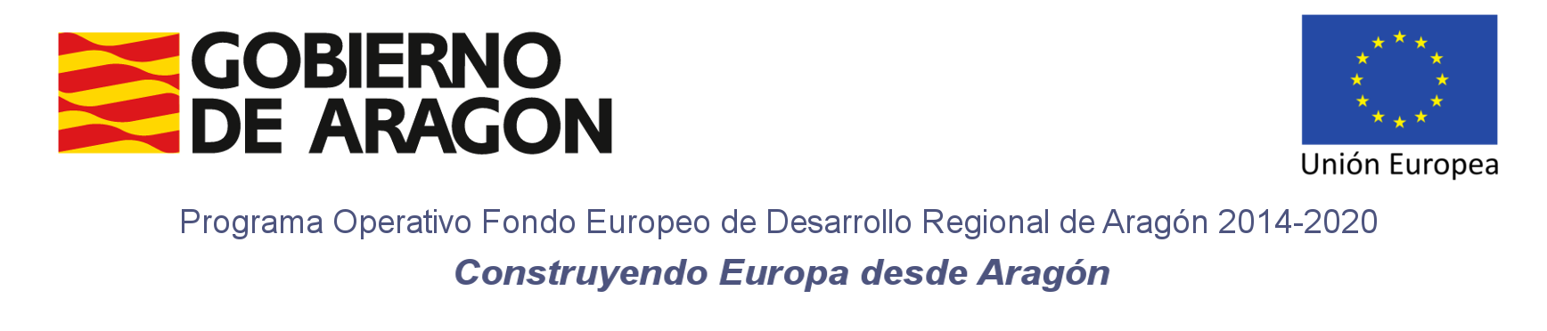 Logos del Programa Operativo FEDER de Aragón 2014-2020