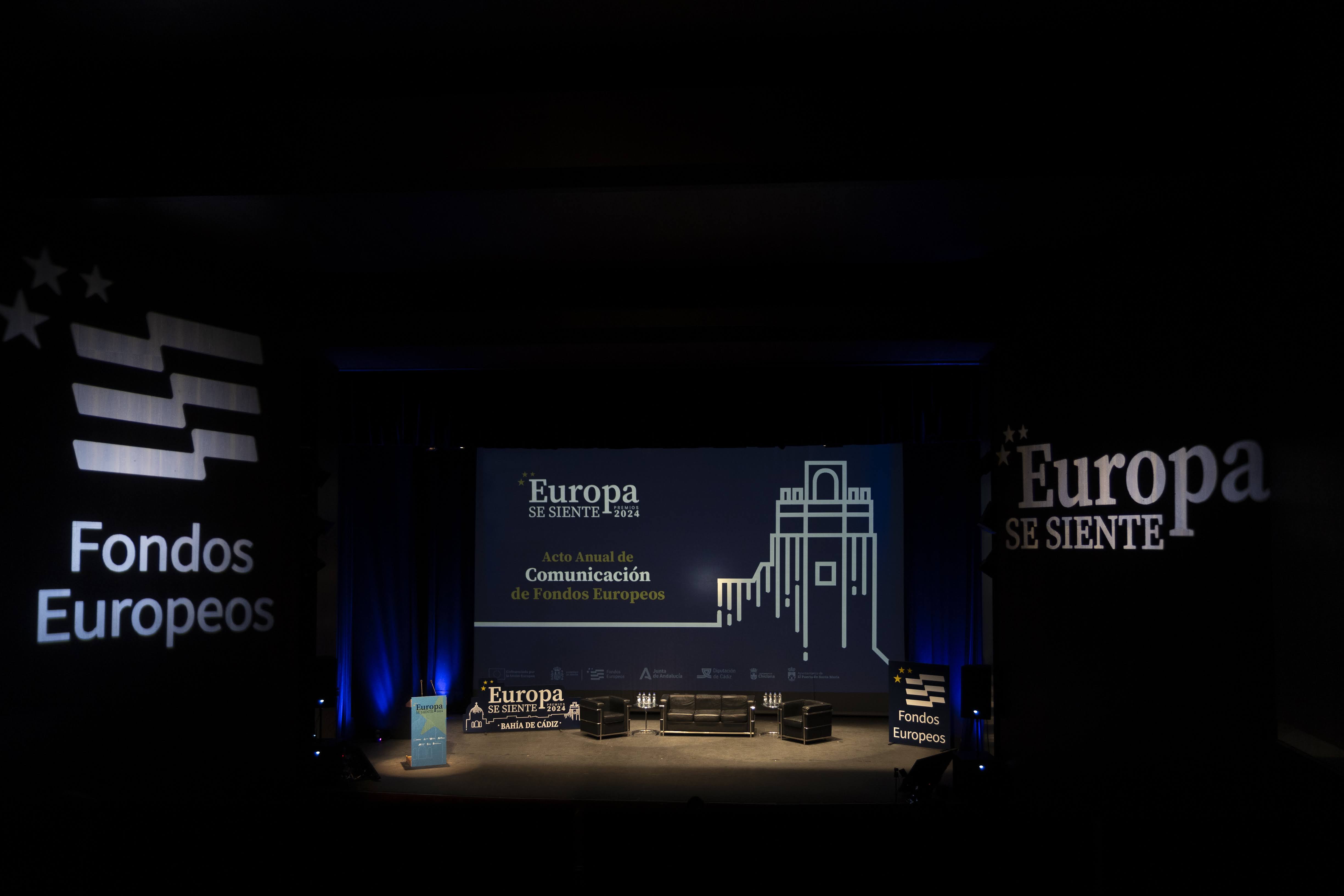 Teatro Muñoz Seca de El Puerto de Santa María preparado para empezar el Acto