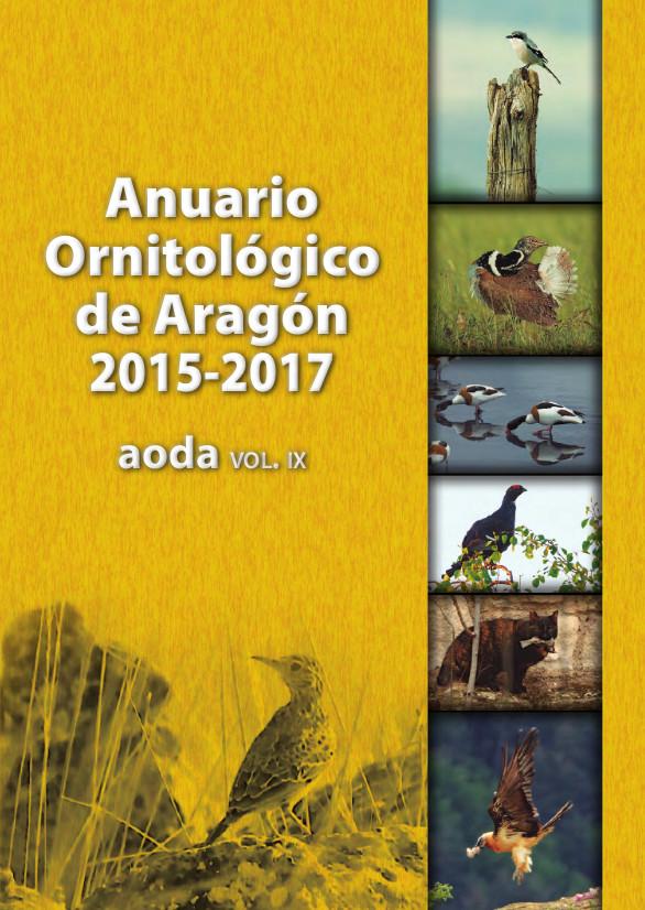 Portada del Anuario Ornitológico de Aragón 2015-2017