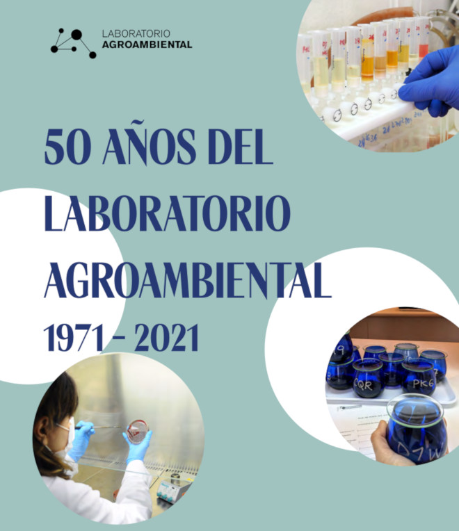 Portada de la revista 50 años del Laboratorio Agroambiental