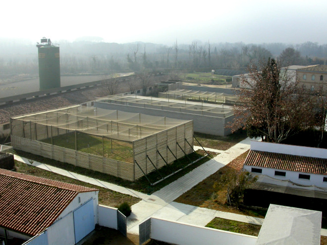 Vista aérea de las instalaciones del Centro de Recuperación de Fauna Silvestre de La Alfranca