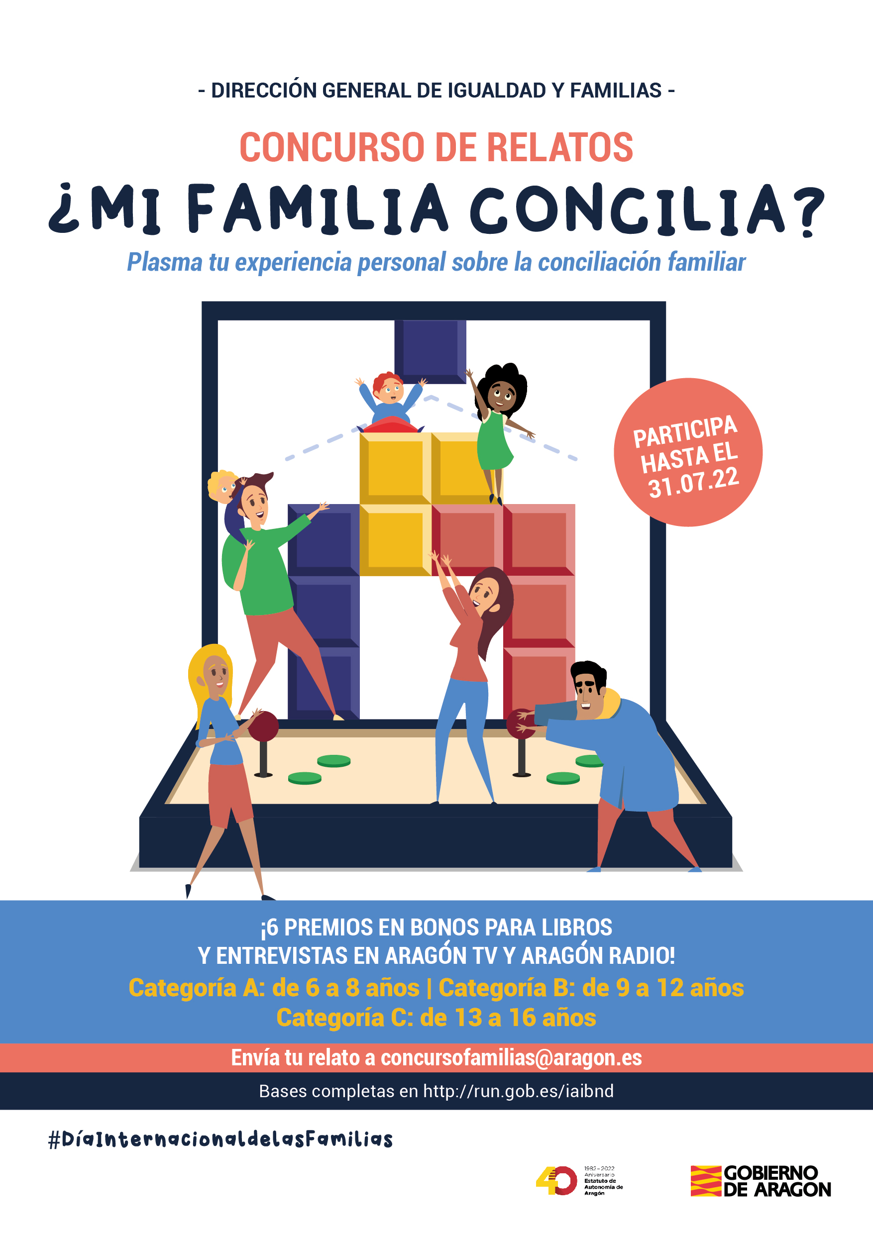 Cartel del concurso ¿Mi familia concilia?