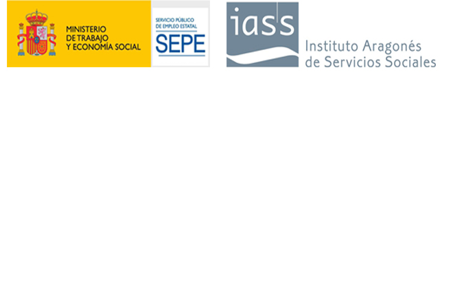 Logo del Servicio Español de Empleo y el Instituto Aragonés de Servicios Sociales