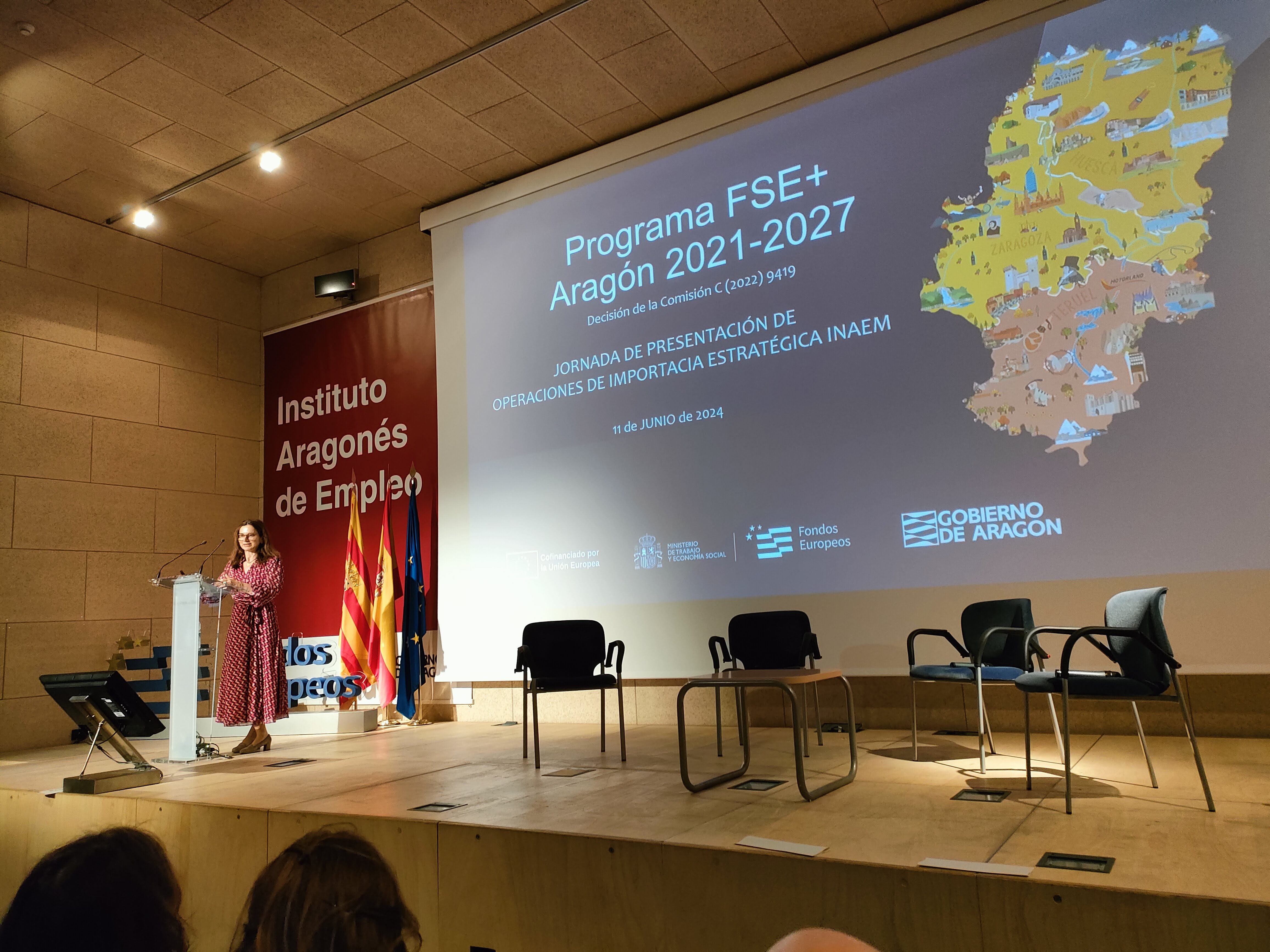 La Directora General de Financiación y Fondos Europeos en su presentación