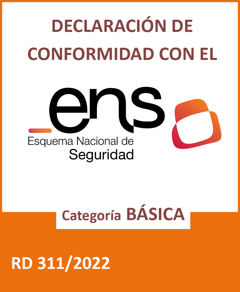 Distintivo INAGA Declaración de conformidad con el Esquema Nacional de Seguridad